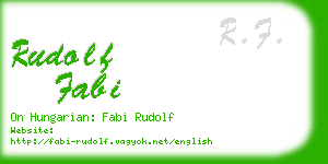 rudolf fabi business card